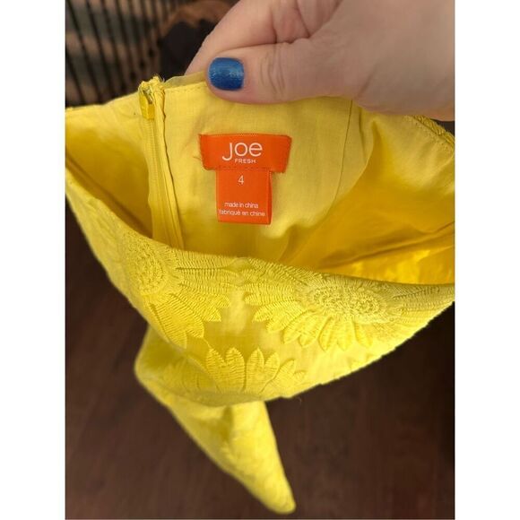 Joe Fresh Flower Embroidery Yellow Skirt - Picture 4 of 5
